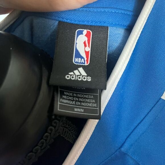 ADIDAS NBA OKLAHOMA CITY THUNDER BASKETBALL WOMENS BLUE JACKET SIZE MEDIUM - Picture 12 of 12